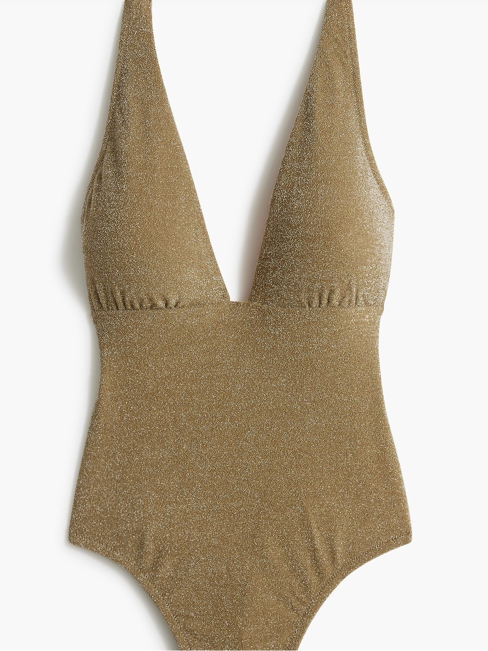 J. Crew ShimmerV-neck One-Piece Swimsuit